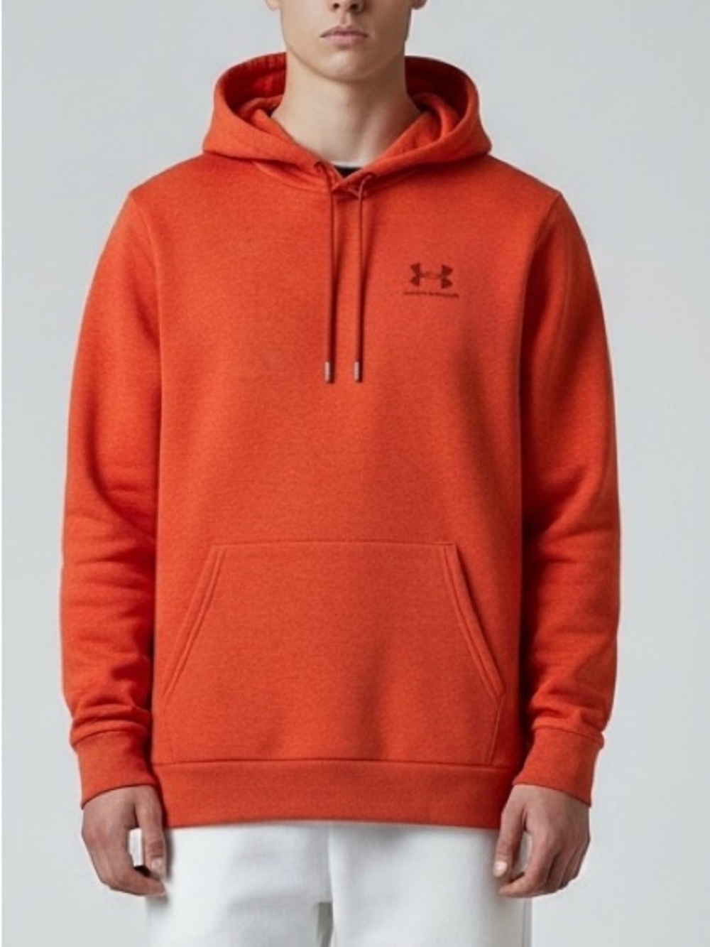 Under Armour Icon Men's Bright Orange Hooded Pullover Sweatshirt